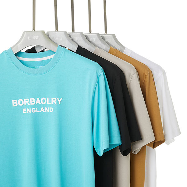 Hoge elasticiteit aangepaste anti-krimp katoenen crewneck ronde hals T-shirt Uw Eigen Merk Casual Mode Herenkleding Bedrukt