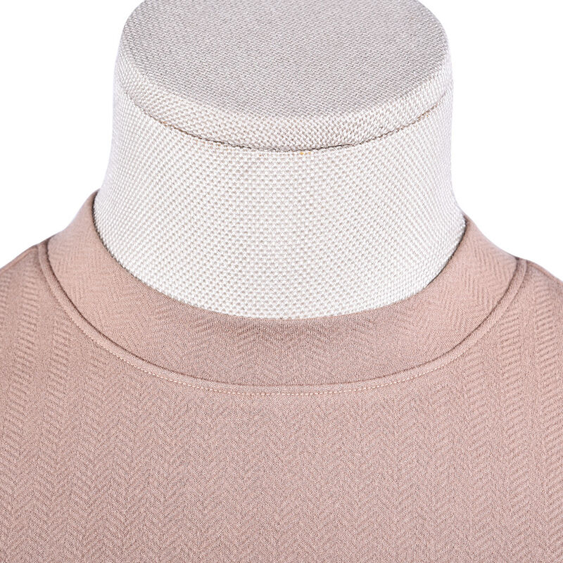 Groothandel Custom Logo Label Design Sneldrogende Ademende Anti-kreukel T-shirts Effen Hoge Kwaliteit Mock Neck voor Heren Blanco