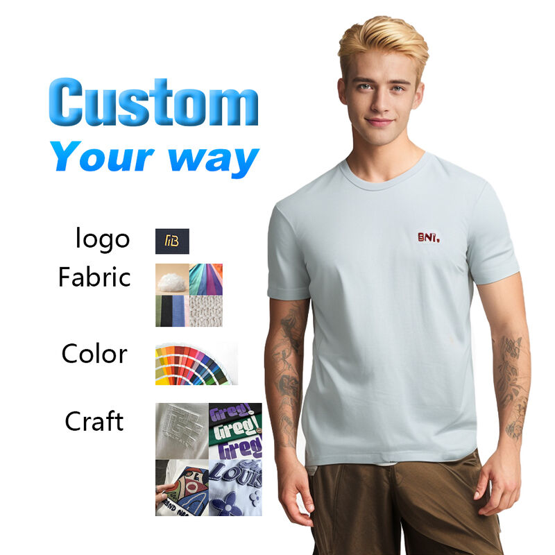 Hoogwaardige Summer Men Crew Loose Neck Sport T-shirts Outdoor Running Breathable Cotton Tops Kleding