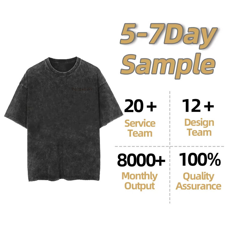 Custom Hip Hop Printing Puff Print Promotionele Outdoor Vintage Crew Neck High Street Wear Cotton Batik Acid Gewassen Mensen T-shirt