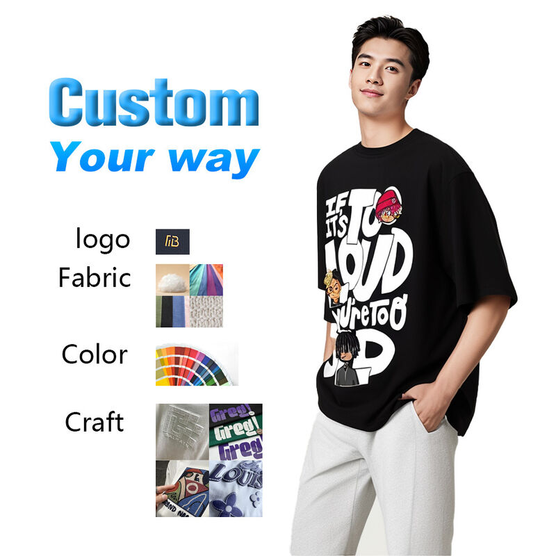 100% katoen oversized zuur gewassen mannen T-shirts Vintage Tee Custom Logo Kort Lang Lengte Klassiek halsband Zonnevervaagd Design