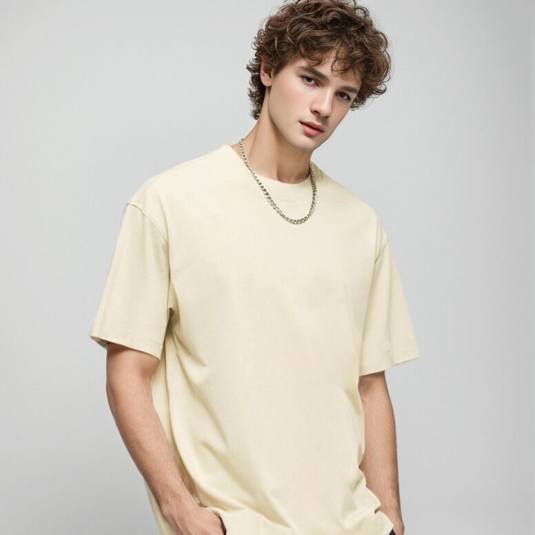 Gepersonaliseerd Mensen T-shirt van hoge kwaliteit Zwaargewicht Crewneck T-shirt voor mannen