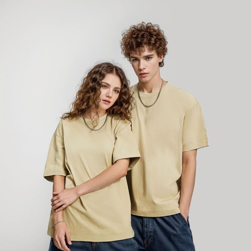 Gepersonaliseerd Mensen T-shirt van hoge kwaliteit Zwaargewicht Crewneck T-shirt voor mannen