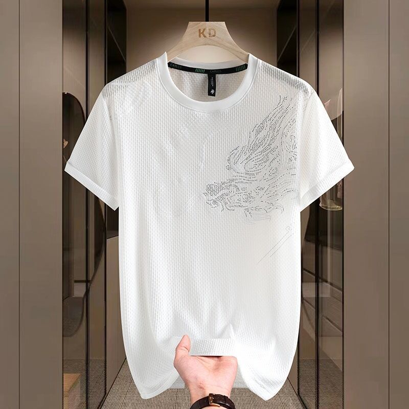 Fabriek direct breiwerk Crewneck Mens Breathable Short Sleeve Logo Golf T-shirts