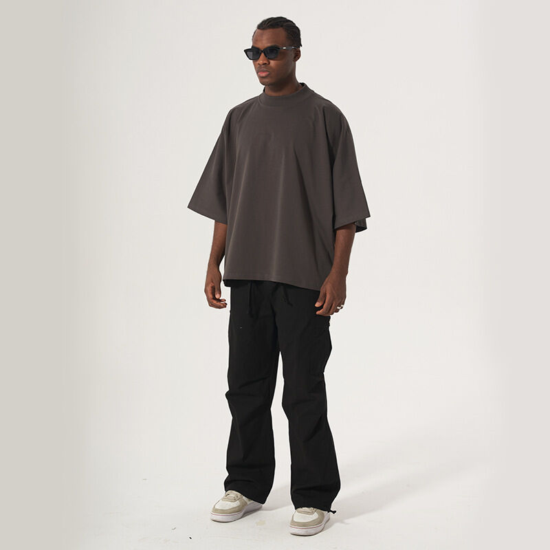 Kledingfabrikanten Custom 220 Gsm T-Shirt Zwaargewicht Naadloos T-Shirt Doos Gesneden T-Shirt