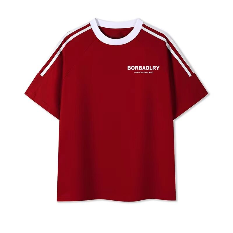 Heren O-hals Regular Gebreid Geverfd Katoenen T-shirts Comfortabel Heren Blend Print Sweet Shirt voor Mannen