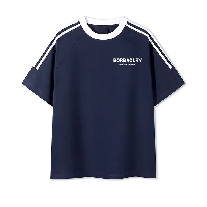 Heren O-hals Regular Gebreid Geverfd Katoenen T-shirts Comfortabel Heren Blend Print Sweet Shirt voor Mannen