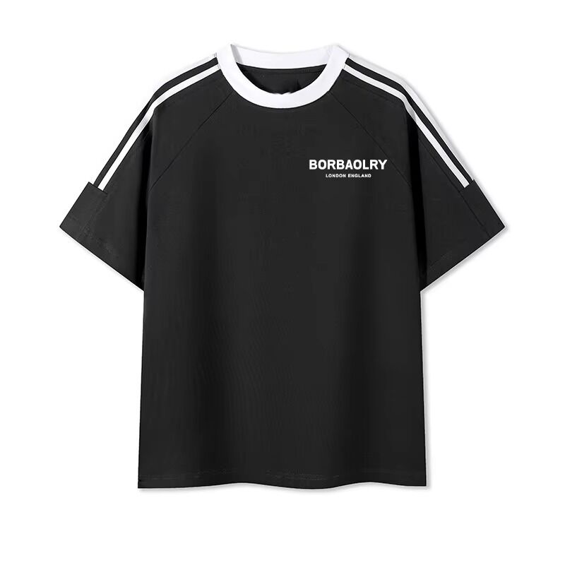 Heren O-hals Regular Gebreid Geverfd Katoenen T-shirts Comfortabel Heren Blend Print Sweet Shirt voor Mannen