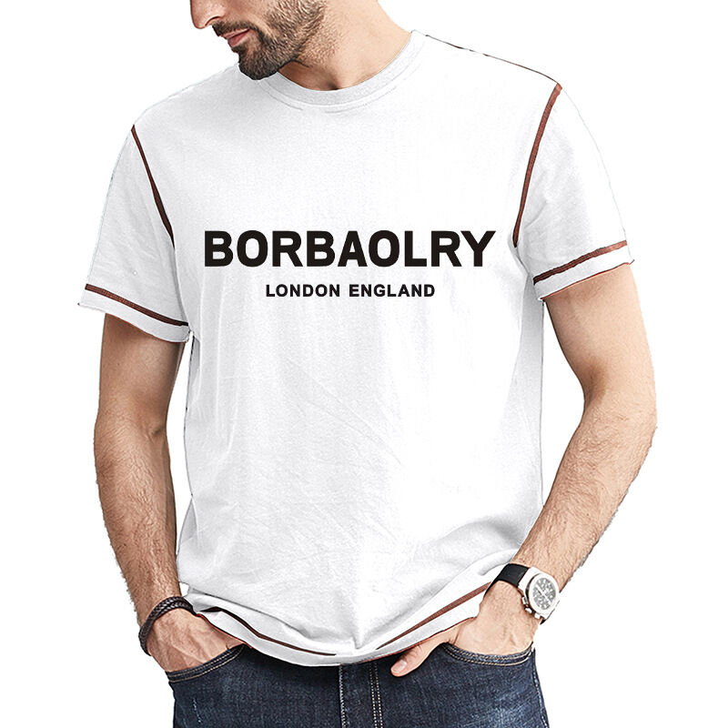 Gepersonaliseerd logo op Fitness Compressie Gym T-shirt Sneldrogend Ademend Spier Heren Sportkleding Mouw Atletisch Strak T-shirt