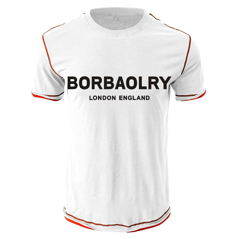 Gepersonaliseerd logo op Fitness Compressie Gym T-shirt Sneldrogend Ademend Spier Heren Sportkleding Mouw Atletisch Strak T-shirt