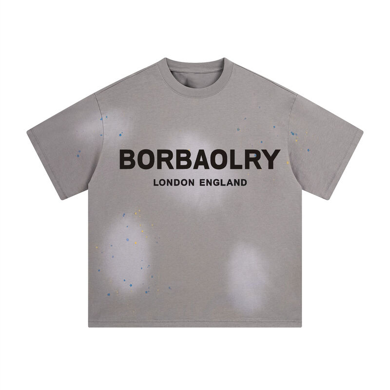 Hoge kwaliteit zware distressed heren boxy T-shirts acid wash oversized T-shirt custom cropped T-shirt heren