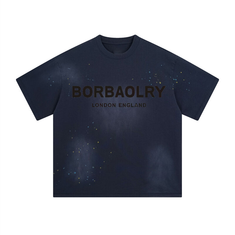 Hoge kwaliteit zware distressed heren boxy T-shirts acid wash oversized T-shirt custom cropped T-shirt heren