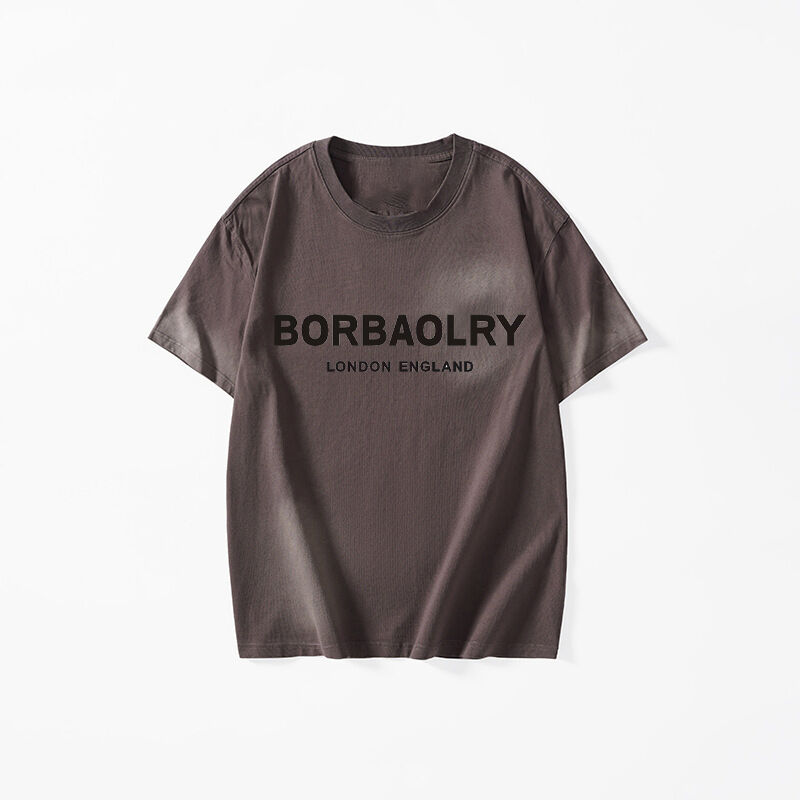 Groothandel oversized unisex katoenen T-shirt 280 Gsm Vintage Acid Wash Custom DTG Print Heavyweight Streetwear voor heren T-shirt