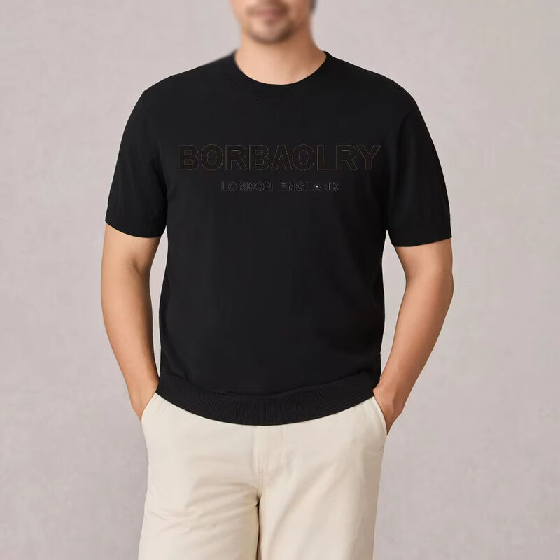 Groothandel Mensen Gym Run Quick Dry T-shirt Custom Print Plain Blank Sport Formele gebreide stijl