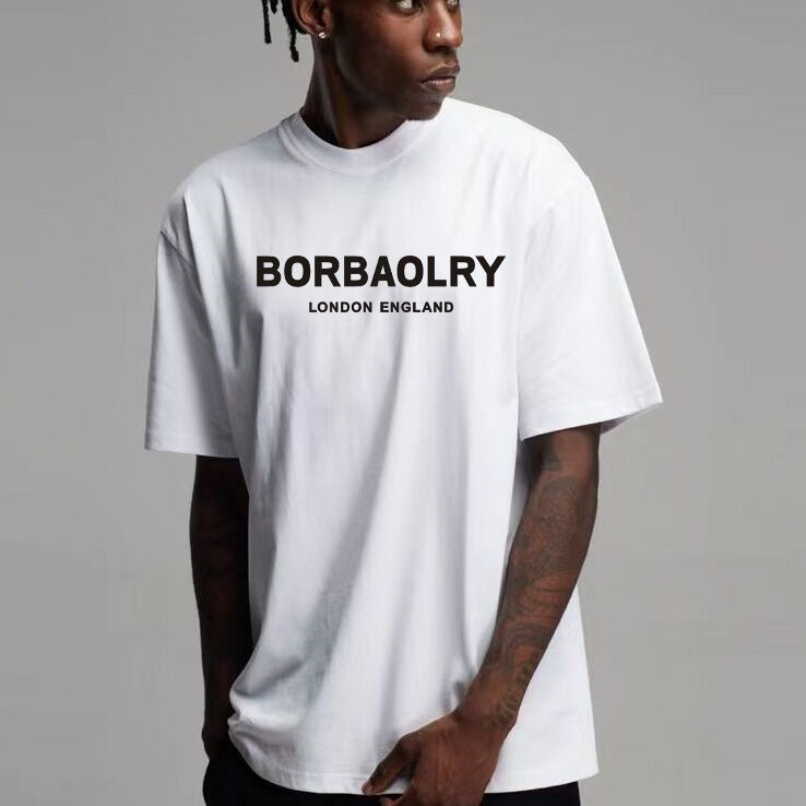 220 Gsm Cotton T-Shirt Hoogwaardig Drop Shoulder Oversized T-Shirt Groothandel Custom T-shirts voor mannen