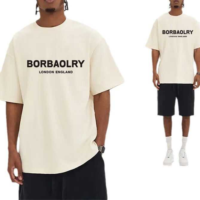 220 Gsm Cotton T-Shirt Hoogwaardig Drop Shoulder Oversized T-Shirt Groothandel Custom T-shirts voor mannen