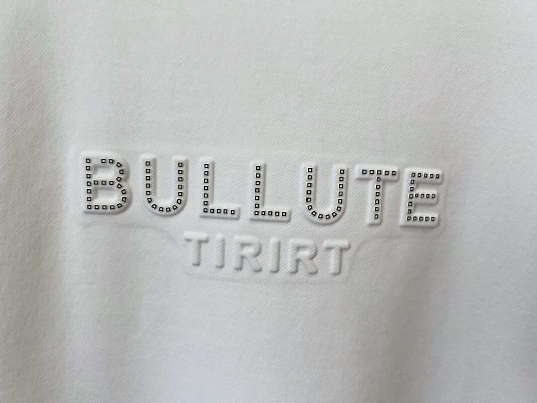 Luxe T-shirt met crew-hals Print Logo Design Adopteert Originele Stoffen Embossing Process Plus Heat - Transfer Vinyl Process OEM/ODM