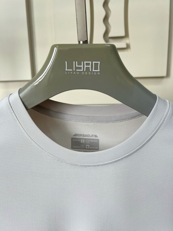 Heren Sportkleding Lichtgrijs Kort - Mouw Top & Broek, Adembaar & Comfortabel T-shirt voor Mannen