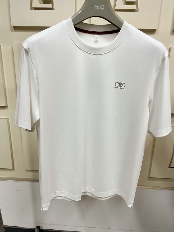 Minimalistische T-shirts met korte mouwen voor heren, effen basic T-shirts voor heren