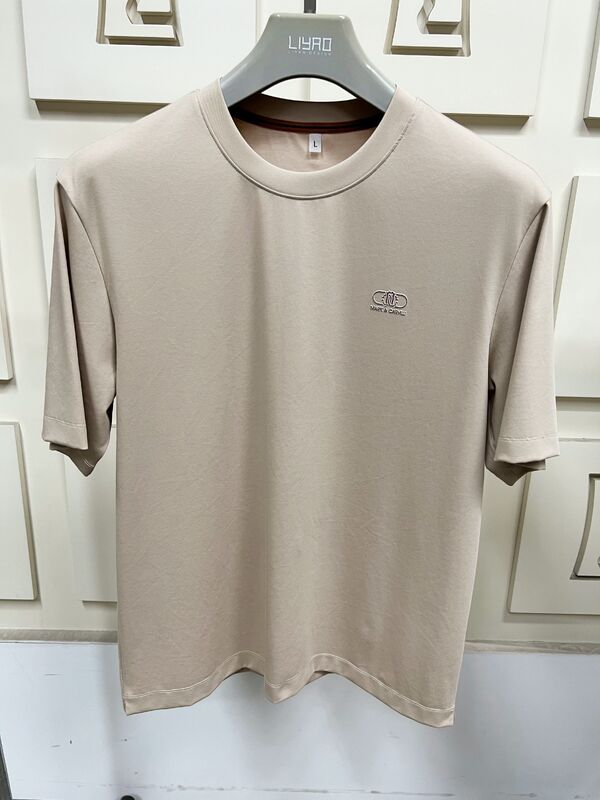 Minimalistische T-shirts met korte mouwen voor heren, effen basic T-shirts voor heren