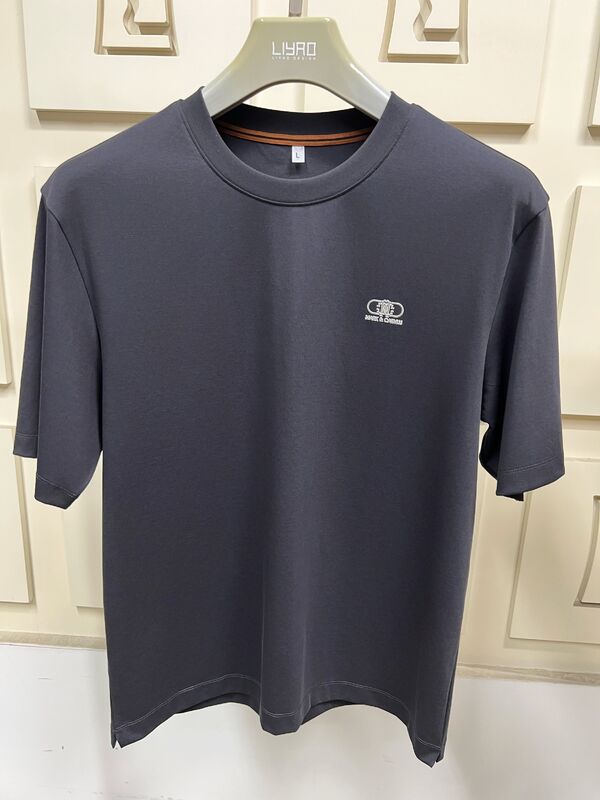 Minimalistische T-shirts met korte mouwen voor heren, effen basic T-shirts voor heren