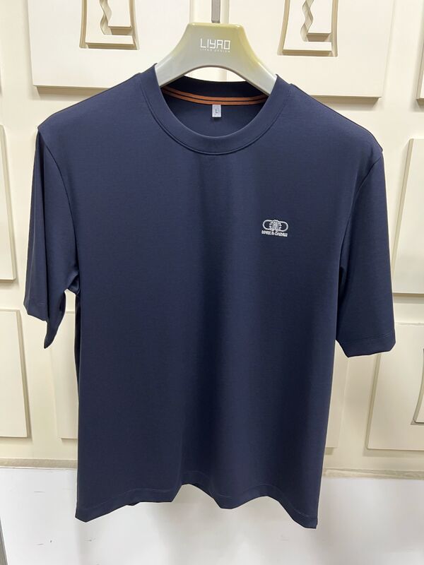 Minimalistische T-shirts met korte mouwen voor heren, effen basic T-shirts voor heren