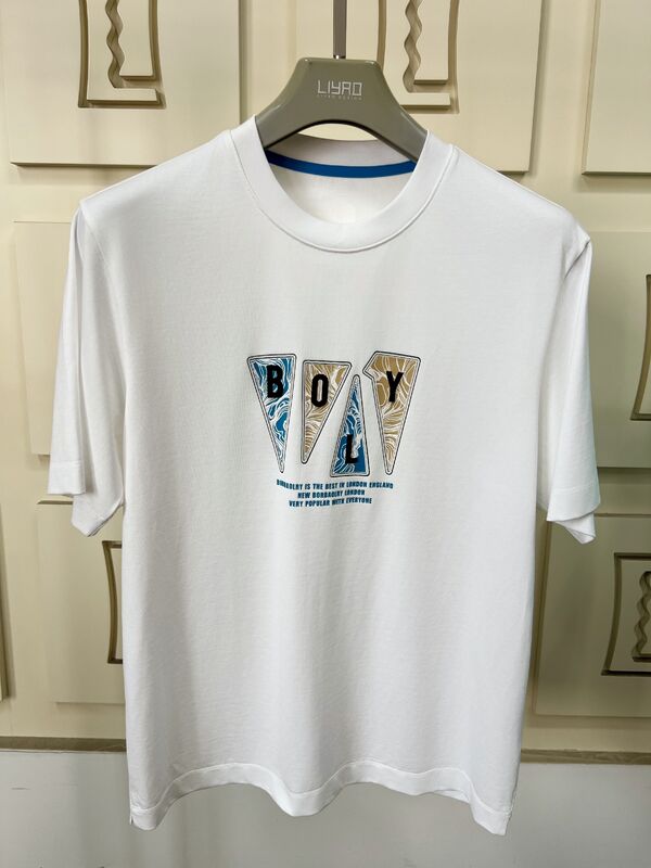 Heren T-shirts met ronde hals en korte mouwen, trendy grafische print en borduurwerk T-shirts, veelkleurige casual 100% katoenen T-shirts voor heren