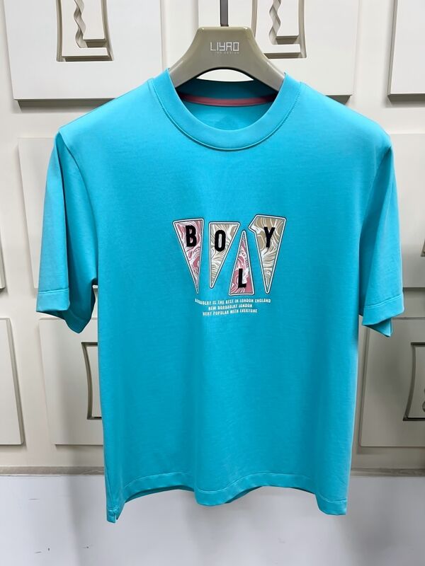 Heren T-shirts met ronde hals en korte mouwen, trendy grafische print en borduurwerk T-shirts, veelkleurige casual 100% katoenen T-shirts voor heren