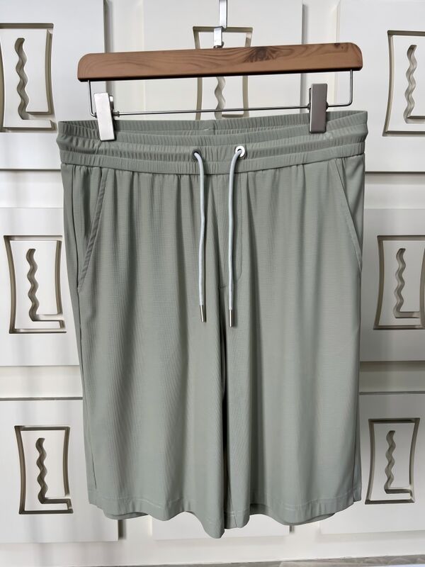 Hoge kwaliteit heren fitness hardloopshorts ademend sneldrogend materiaal knielengte zomer achterzak effen design