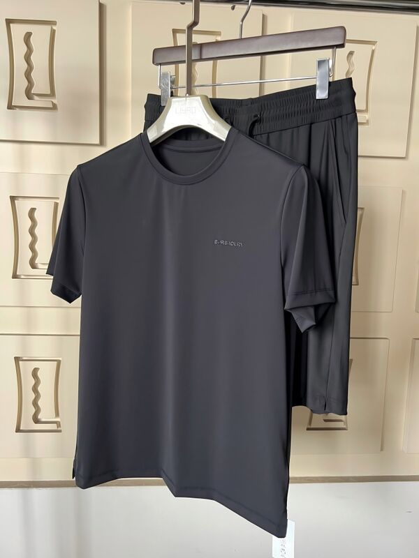 Hoge kwaliteit heren fitness hardloopshorts ademend sneldrogend materiaal knielengte zomer achterzak effen design