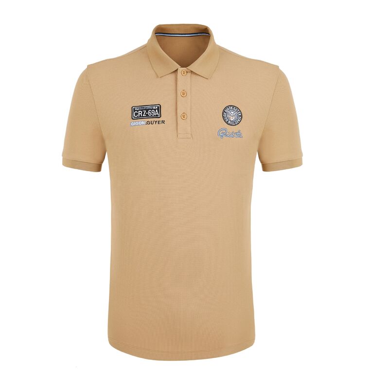 Hoge kwaliteit custom polo shirts herenkleding dubbelzijdig geborduurd en reliëf bedrukt logo