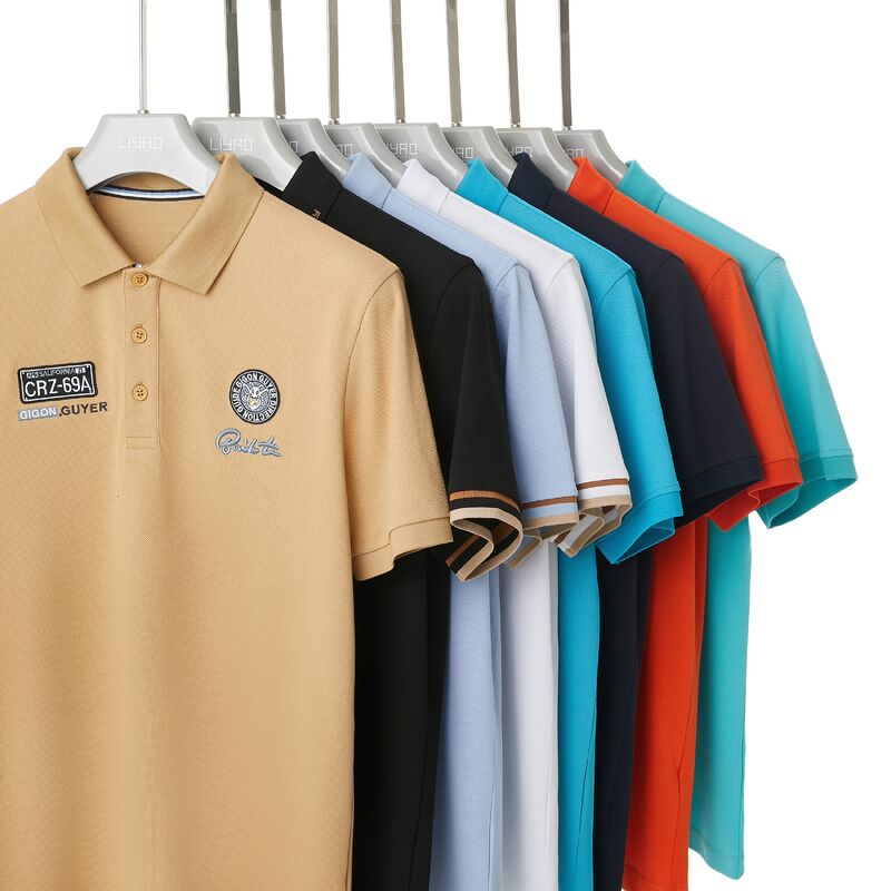 Hoge kwaliteit custom polo shirts herenkleding dubbelzijdig geborduurd en reliëf bedrukt logo