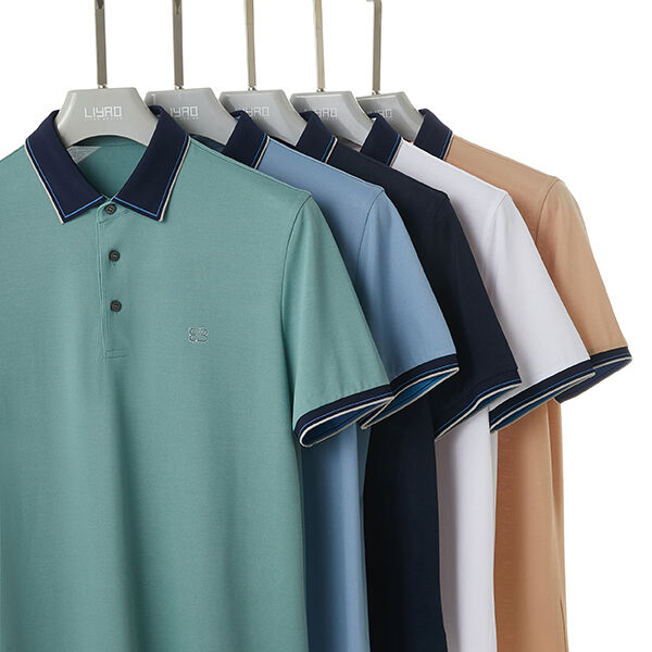 Casual Work Golf Premium Quality Vocht Wicking Custom Cotton Stof Zwarte Kraag Polo T-shirts Fabrikant China Geborduurd
