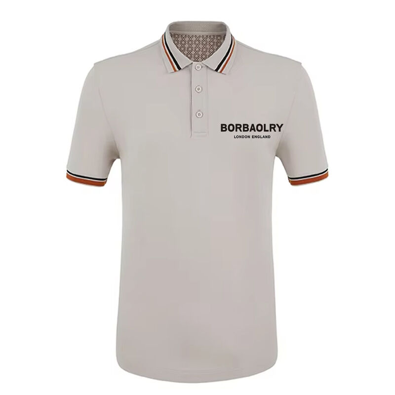 Polo T-shirts met korte mouwen, sneldrogend, gestreept, met custom logo, laatste design voor heren, bedrukt