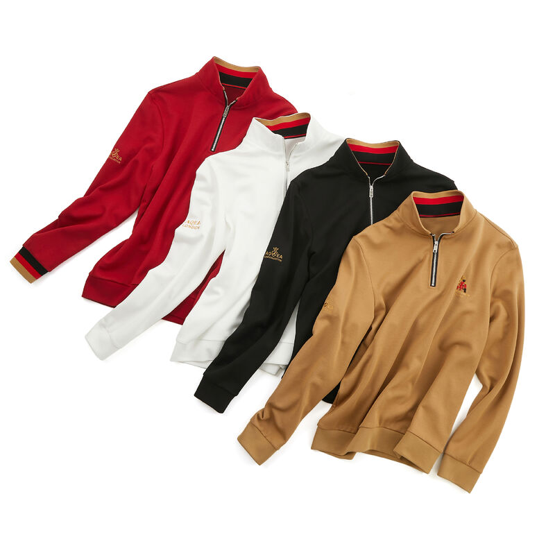 Exquisite Tailoring Zachte Mode Opstaande Kraag Essentials Borduurwerk Katoenen Hoodie Fabrikanten Custom Rits Lange Mouw Sweatshirt