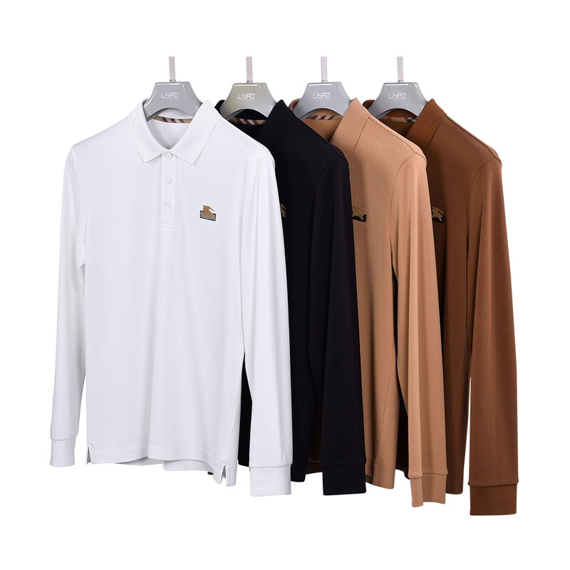 Hoogwaardige Custom Embroidery Logo Cotton Polo T-Shirt Company Langmouw Polo Shirts Mensen Polo Shirts