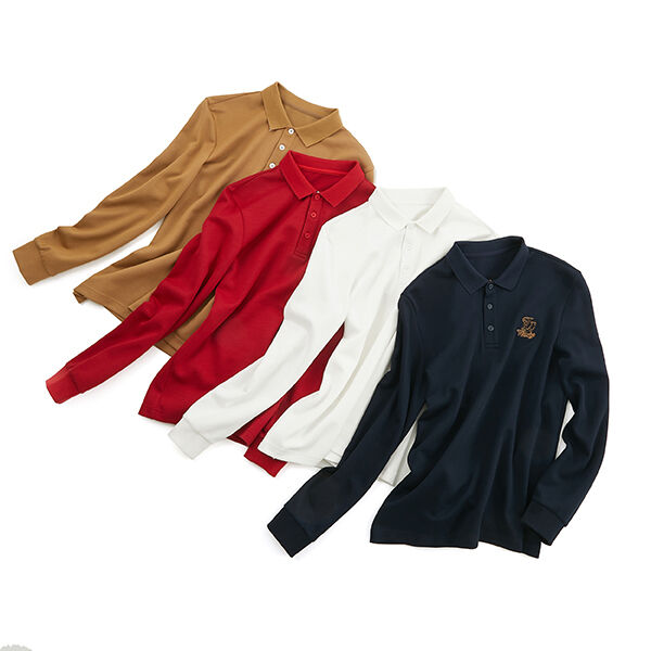 Comfortabel T-shirt met een lange mouw T-shirt met een poloshirt