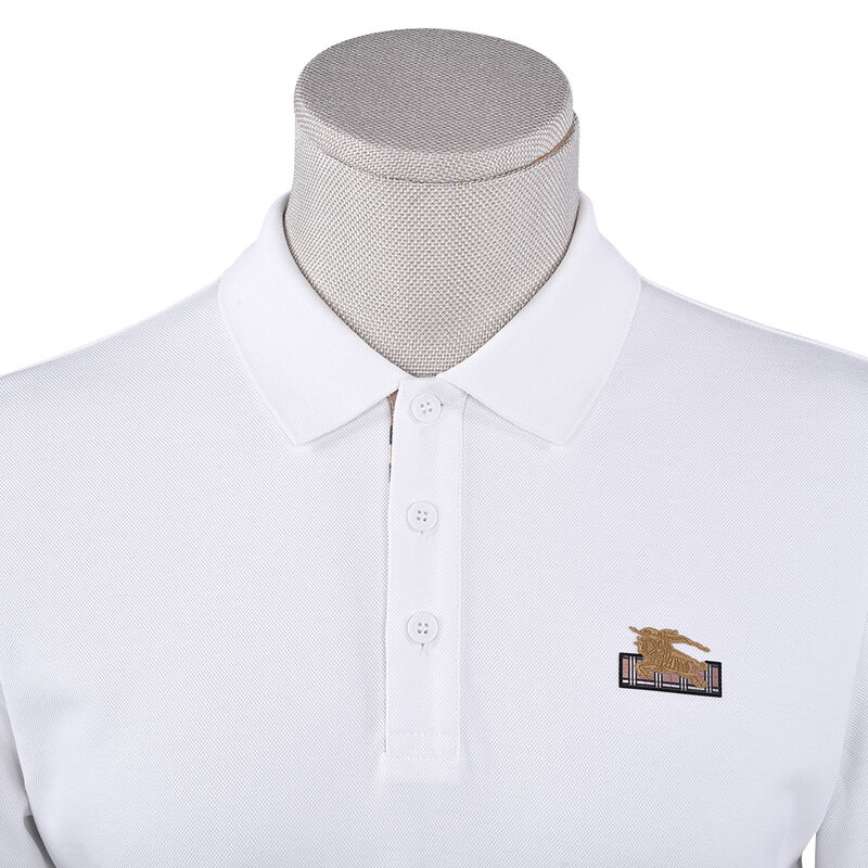 100% Katoenen Luxe Polo Shirt met Lange Mouwen Wit Kreukvrij Heren Jongens T-shirts Polo Shirts Katoen Custom logo Effen Borduurwerk