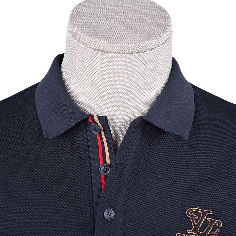 Officiële Groothandel Custom Logo Verschillende Kleur Kraag Poloshirt Goed Gebreid Lange Mouw Poloshirt Herfst Winter Borduurwerk