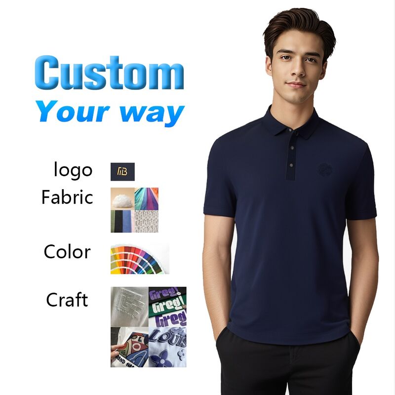 Nieuw product Custom Logo Gepersonaliseerd Fit Business Men Golf Kleding Kortsleeve Polo T-shirts