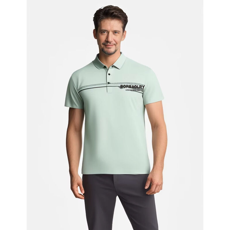 Luxe zware effen sport casual poloshirts, sneldrogend, comfortabel
