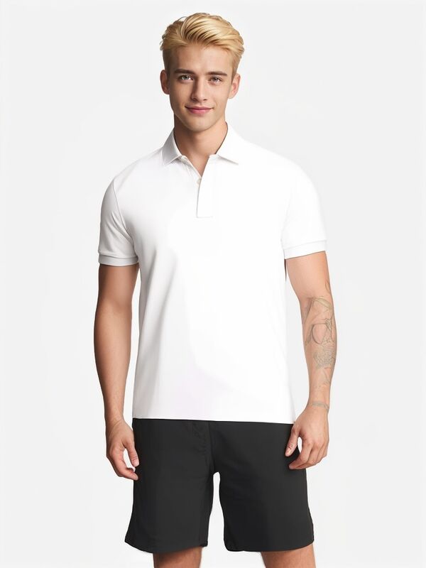 Hoge Kwaliteit Effen Kleur Werk Heren Knopen Korte Mouw Golf Poloshirts Grote Maten Simpel Comfortabel Casual Shirt
