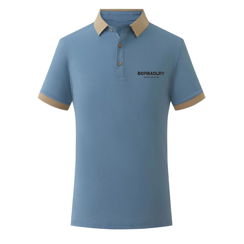 Groothandel Nieuw Lente en Zomer 200 gram Populaire golfkleding Ashion Roll-neck Korte mouwen Polo
