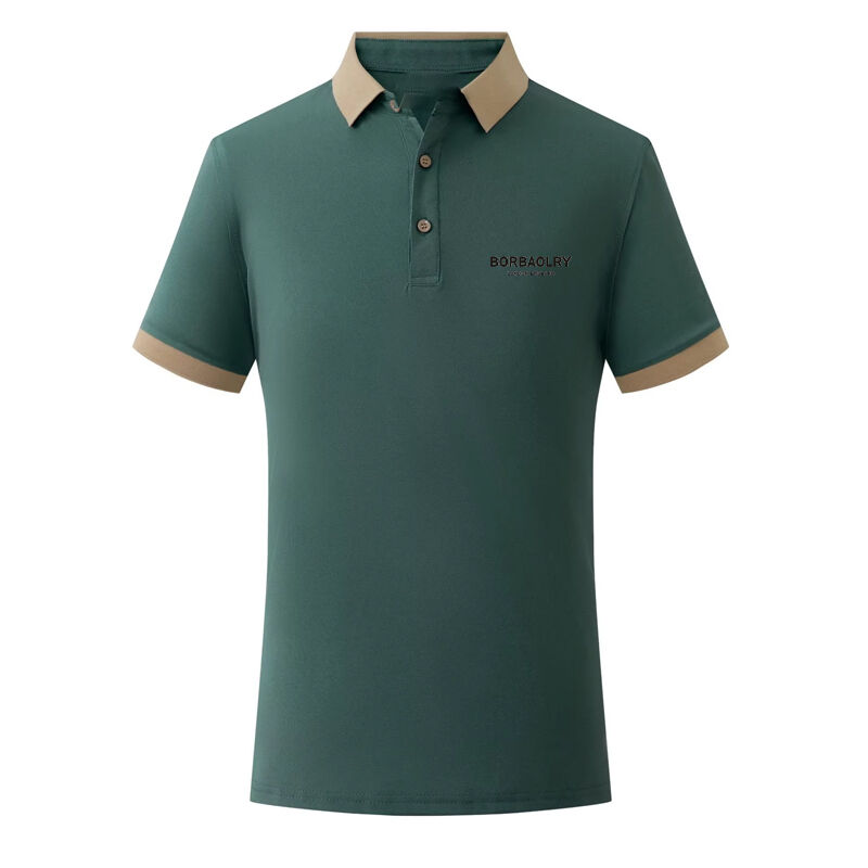 Groothandel Nieuw Lente en Zomer 200 gram Populaire golfkleding Ashion Roll-neck Korte mouwen Polo