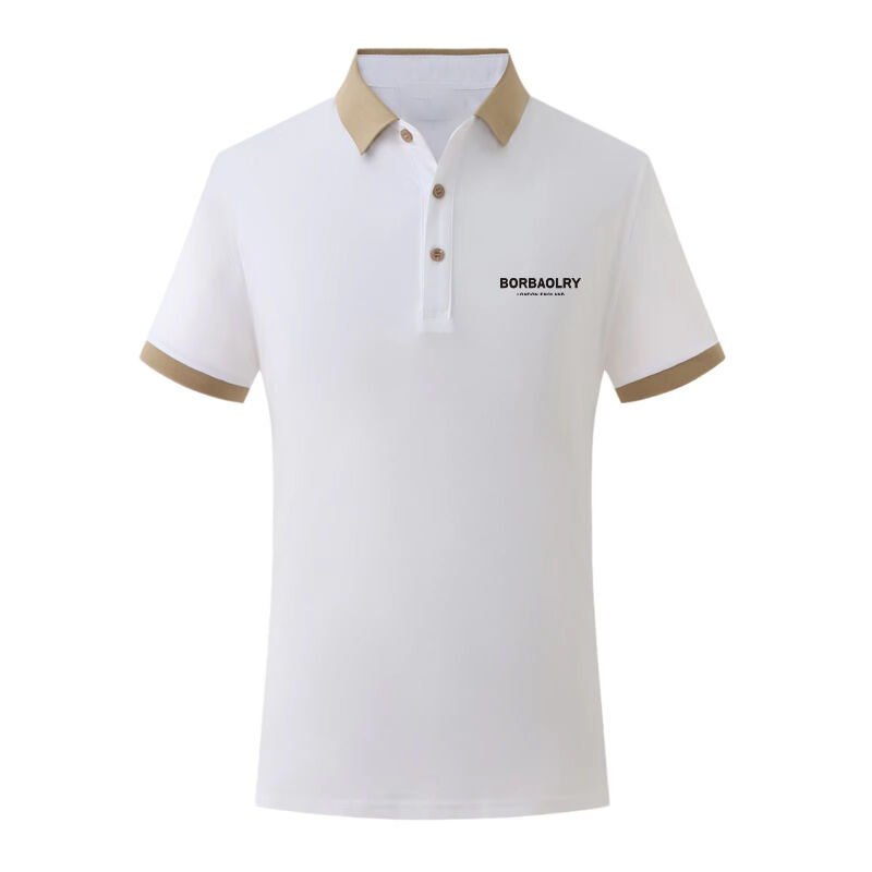 Groothandel Nieuw Lente en Zomer 200 gram Populaire golfkleding Ashion Roll-neck Korte mouwen Polo