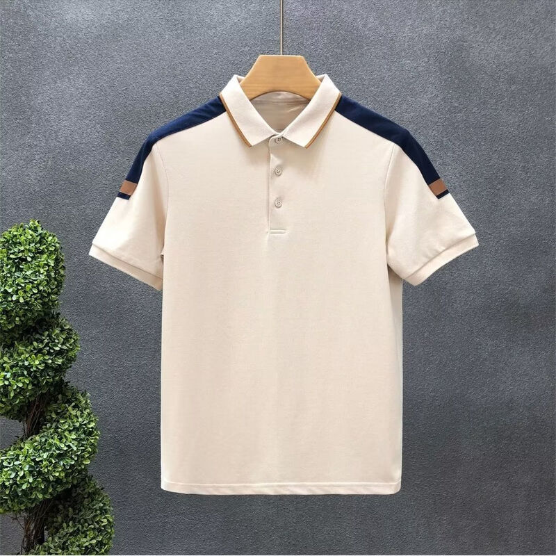Custom Colorblock Lapels Mensen T-shirt Persoonlijke groep Geborduurde Mensen Solid Color Polo Logo Custom Polo Shirts