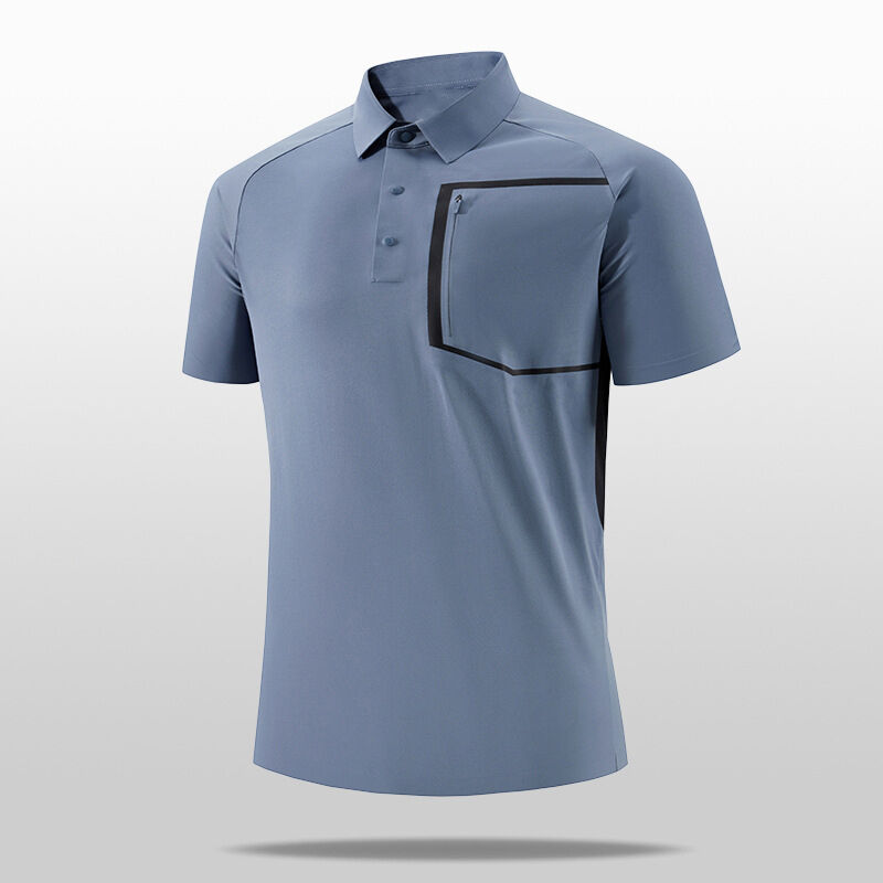 Zomer Nieuwe mannen korte mouwen gebreide polo shirt met kleur geblokkeerde kraag voor casual polo mannen