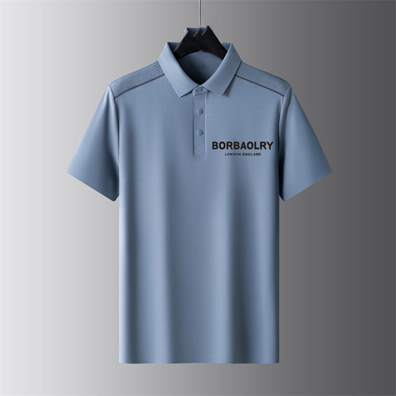 Zomer Kortsleeft Business Polo Shirt Mensen T-shirt Dunne lapel Halve mouw Business Casual Trend