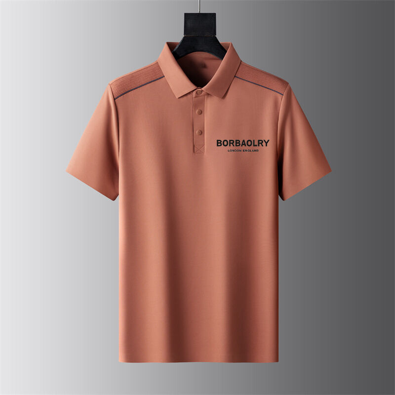 Zomer Kortsleeft Business Polo Shirt Mensen T-shirt Dunne lapel Halve mouw Business Casual Trend