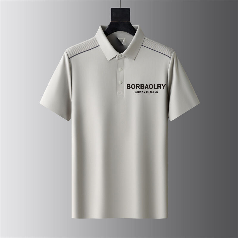 Zomer Kortsleeft Business Polo Shirt Mensen T-shirt Dunne lapel Halve mouw Business Casual Trend